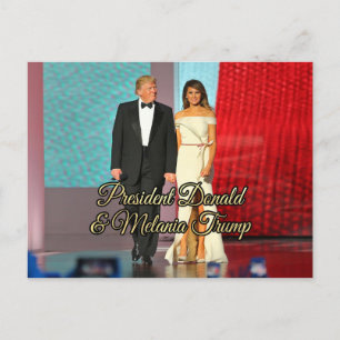 Postal Presidente Donald Trump y Melania Foto