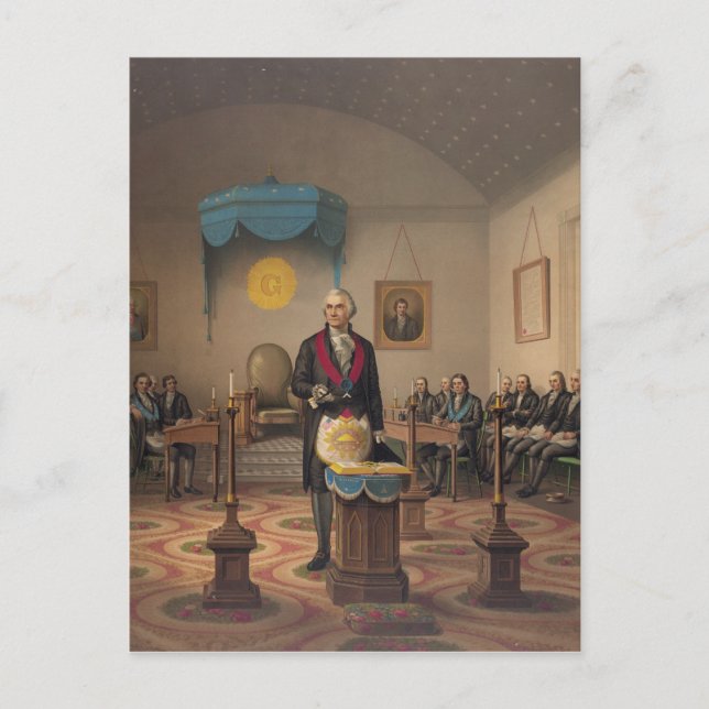 Postal Presidente George Washington como maestro mason (Anverso)