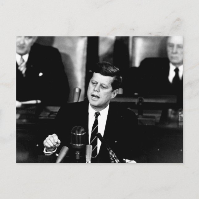 Postal Presidente John F. Kennedy Hombres al Discurso de  (Anverso)