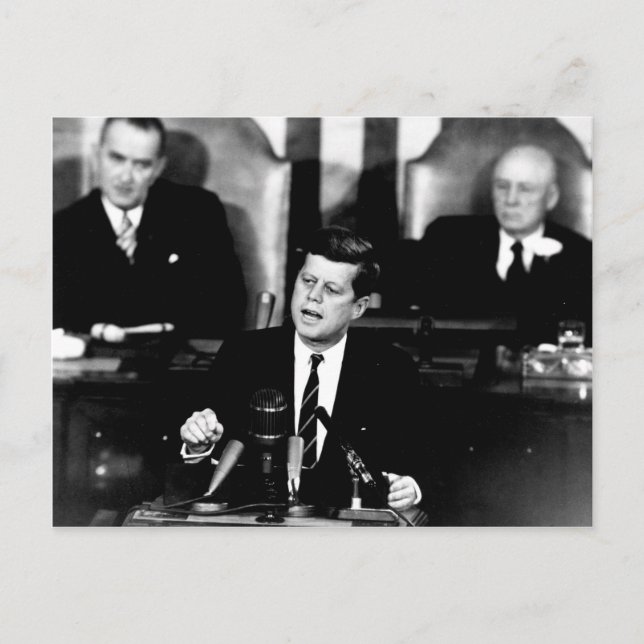 Postal Presidente John F. Kennedy Men al discurso de la l (Anverso)