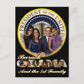 Postal PRESIDENTE OBAMA Primera Familia de Estados Unidos