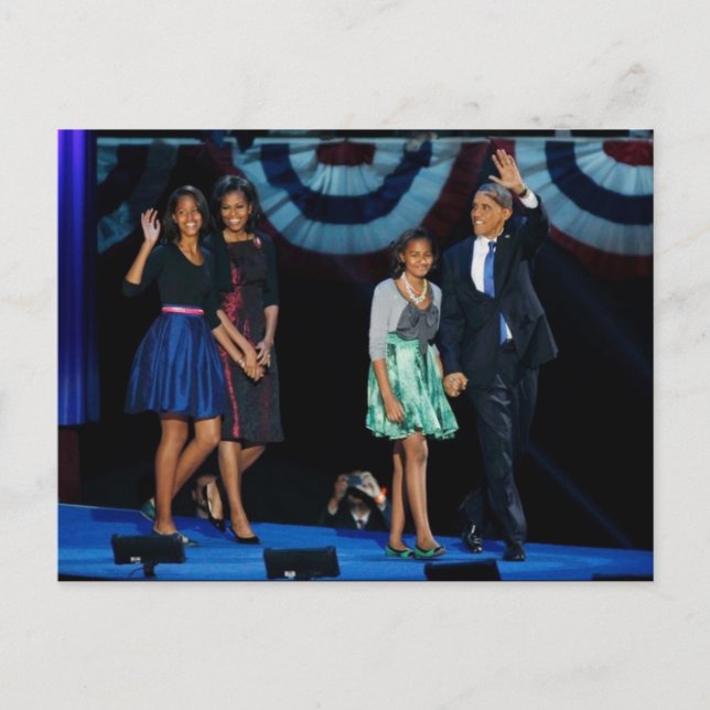 Postal PRESIDENTE OBAMA Reelección histórica (Anverso)
