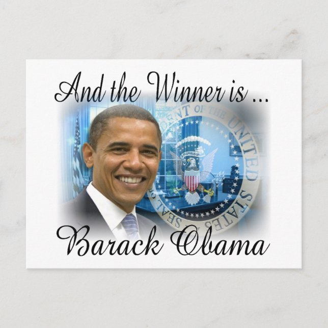 Postal PRESIDENTE OBAMA Reelección histórica (Anverso)