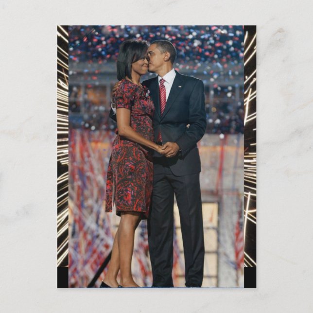 Postal Presidente Obama y Michelle Keepsake (Anverso)
