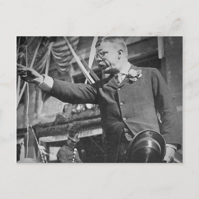 Postal Presidente Roosevelt Apuntando a la vieja perspect (Anverso)