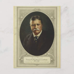 Postal Presidente Theodore Roosevelt por la litografía de