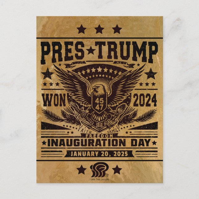 Postal Presidente Trump Ganó 2024 (Anverso)