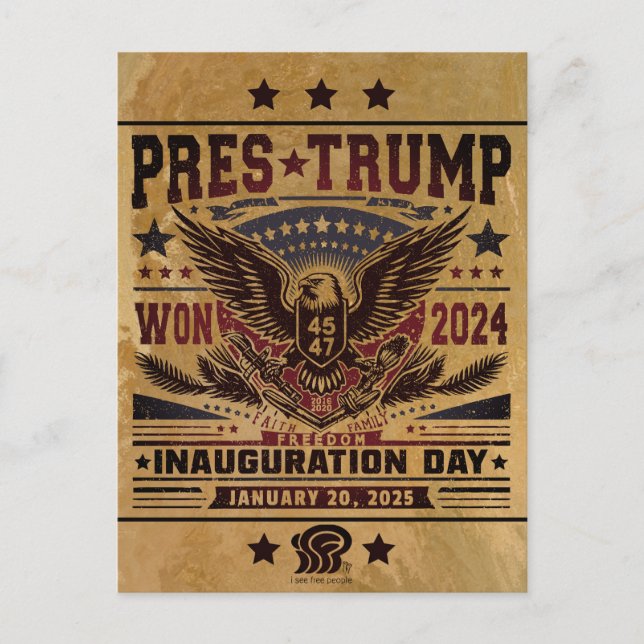 Postal Presidente Trump Ganó 2024 (Anverso)