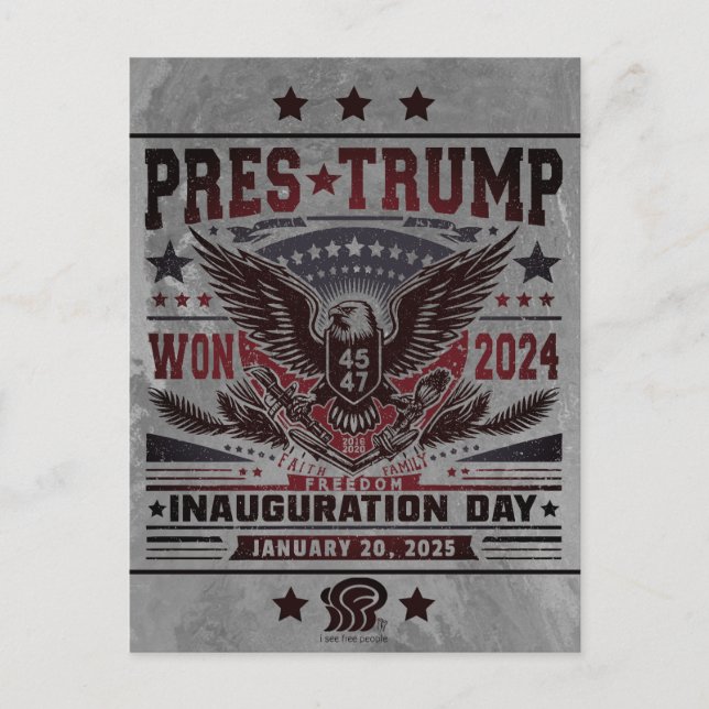 Postal Presidente Trump Ganó 2024 (Anverso)