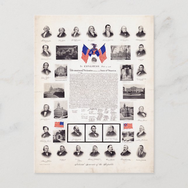 Postal Presidentes políticos de época (Anverso)