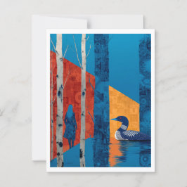 Postal Préstamo en un bosque de abedules, North Woods