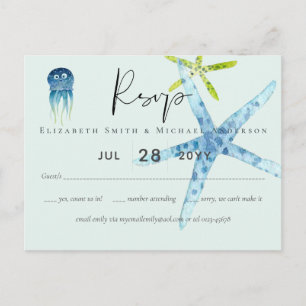 Postal PRESUPUESTO Baby Shower Sea Life Octopus Starfish