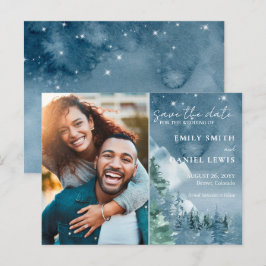 Postal Presupuesto Boda de Montañas Rústicas Guardar tarj