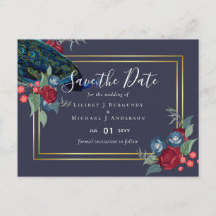 Postal PRESUPUESTO  Boda de Otoño e Invierno con Azul Pav