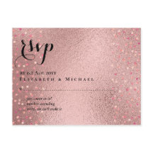 PRESUPUESTO Boda de Rose Gold Purpurina Glam RSVP