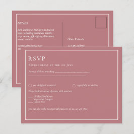 Postal PRESUPUESTO Dusto Rosa Monocromo RSVP Simple