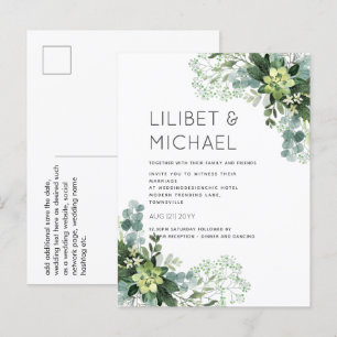 Postal PRESUPUESTO Eucalyptus Greenery Boda Foliage