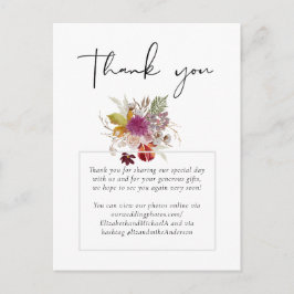 Postal PRESUPUESTO Florales Otoñales De Boda Con Canela D