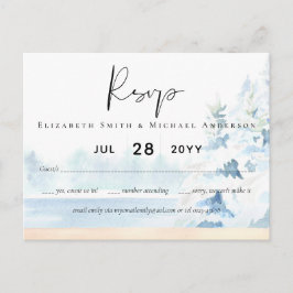 Postal PRESUPUESTO Montañas nevadas Árboles de lagos inve