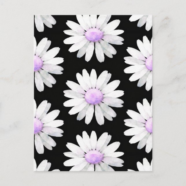 Postal Pretty Purple Dotted Daisy's (Anverso)