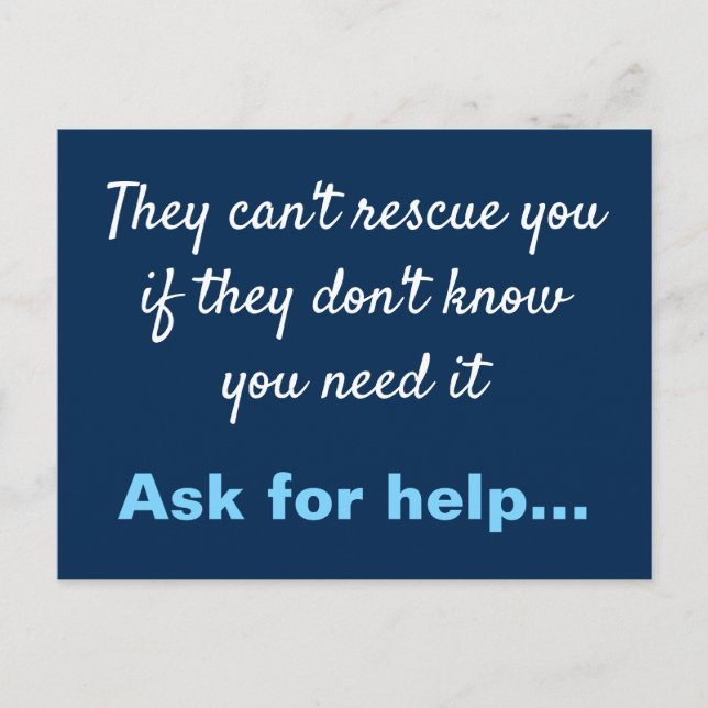 Postal Prevención del suicidio contra la depresión (Anverso)