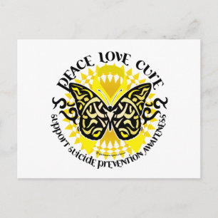 Postal Prevención del suicidio mariposa tribal