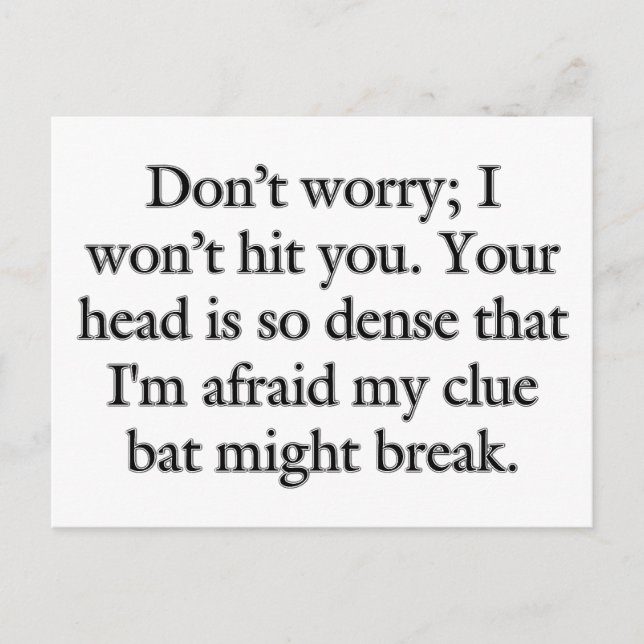 Postal Prevenir la violencia: Vete y no te golpearé (Anverso)