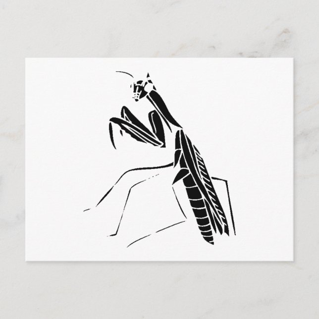 Postal Preying Mantis Silhouette (Anverso)