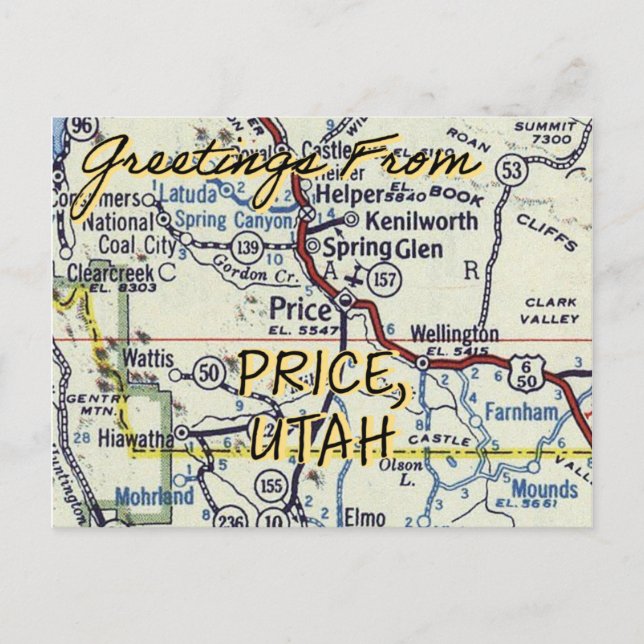 Postal Price Utah Vintage (Anverso)