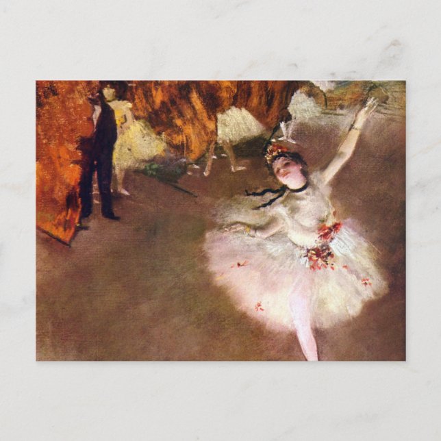 Postal Prima Ballerina, Rosita Mauri por Edgar Degas (Anverso)