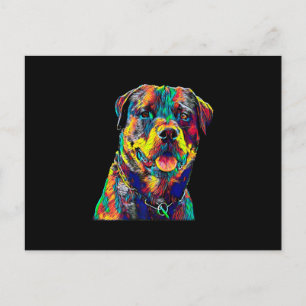 Postal prima de perro de rottweiler