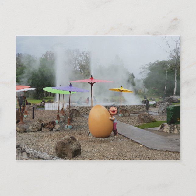 Postal Primas termales en Chiang Mai Tailandia (Anverso)