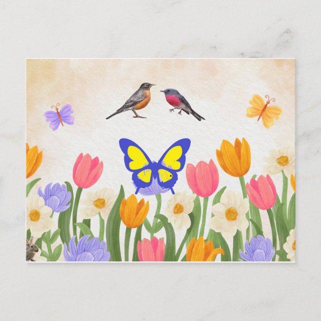 Postal Primavera  (Anverso)