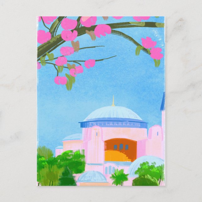 Postal Primavera acuática en Estambul (Anverso)