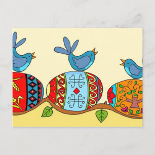 Postal Primavera bendice el arte popular ucraniano