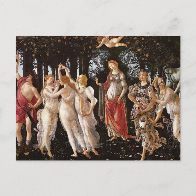 Postal Primavera, Botticelli (Anverso)