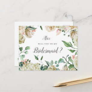 Postal Primavera Cream Garden Floral Bridesmaid