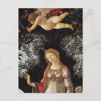 Postal Primavera, Cupido y Venus por Sandro Botticelli