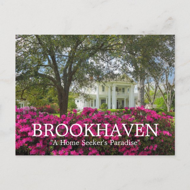 Postal Primavera de Antebellum de Brookhaven Mississippi (Anverso)