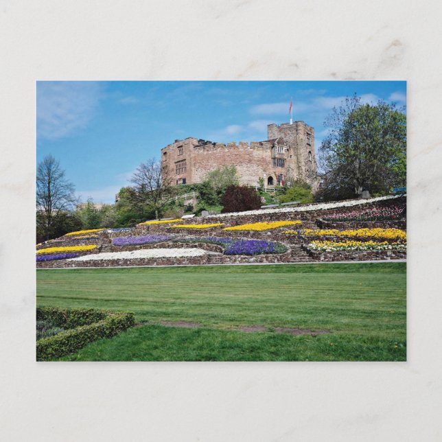 Postal Primavera de las flores del castillo de Tamworth (Anverso)