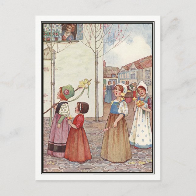 Postal Primavera de Millicent Sowerby (Anverso)