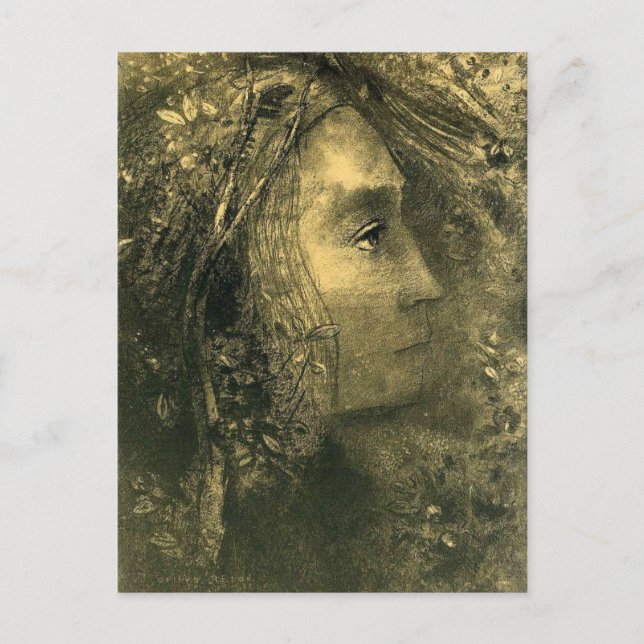 Postal Primavera de Odilon Redon (Anverso)