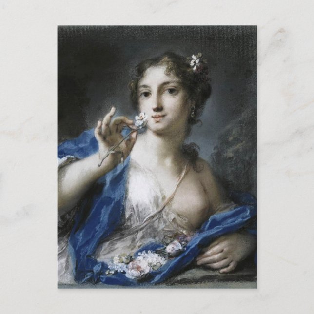 Postal Primavera de Rosalba Carriera (Anverso)
