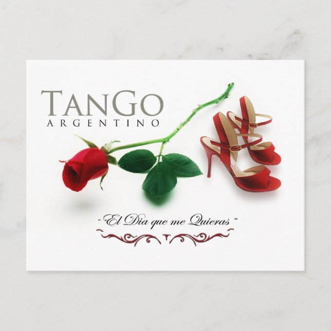 Postal Primavera de tango (Anverso)
