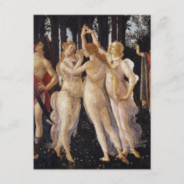 Postal Primavera, de tres grados, por Sandro Botticelli