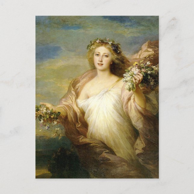 Postal Primavera de Winterhalter (Anverso)