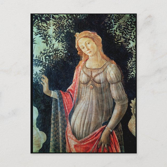 Postal Primavera, detalle de Venus, c.1478 (Anverso)