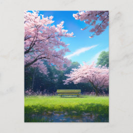 Postal Primavera en el parque