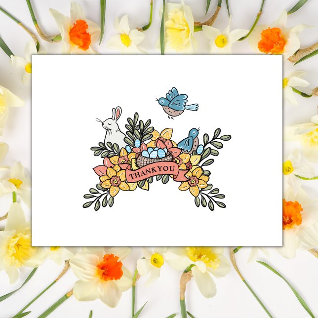 Postal Primavera Gracias Baby Shower (Subido por el creador)