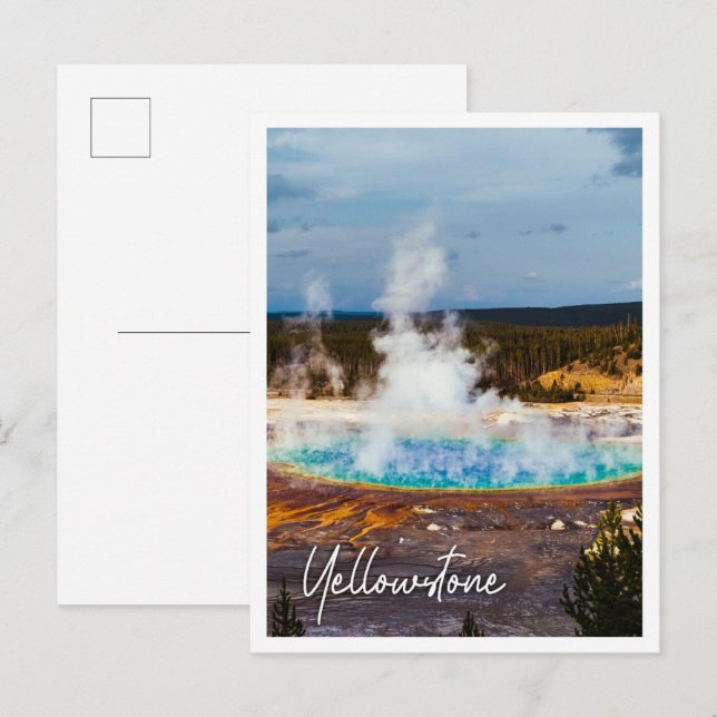 Postal Primavera grandiosa en Yellowstone USA (Anverso / Reverso)